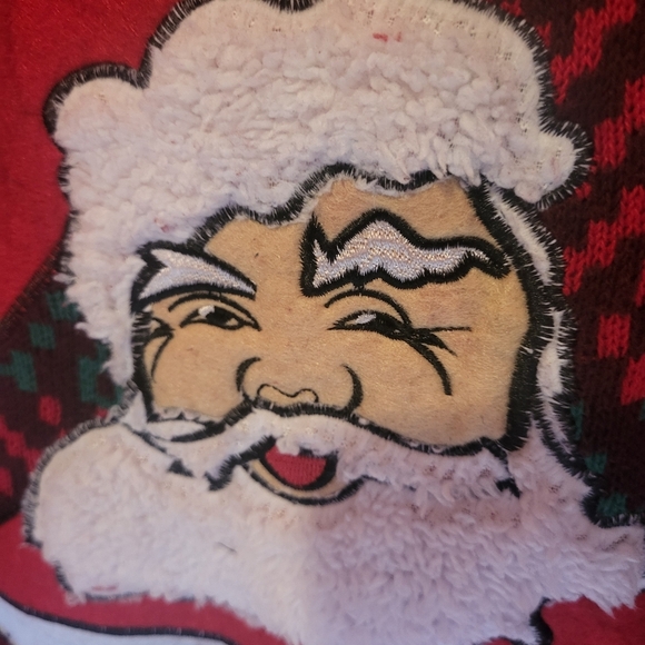 33 Degrees Christmas Sweater Santa Drinking Beer Front Pocket Mens Size Large - Picture 4 of 7